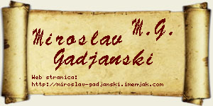 Miroslav Gađanski vizit kartica